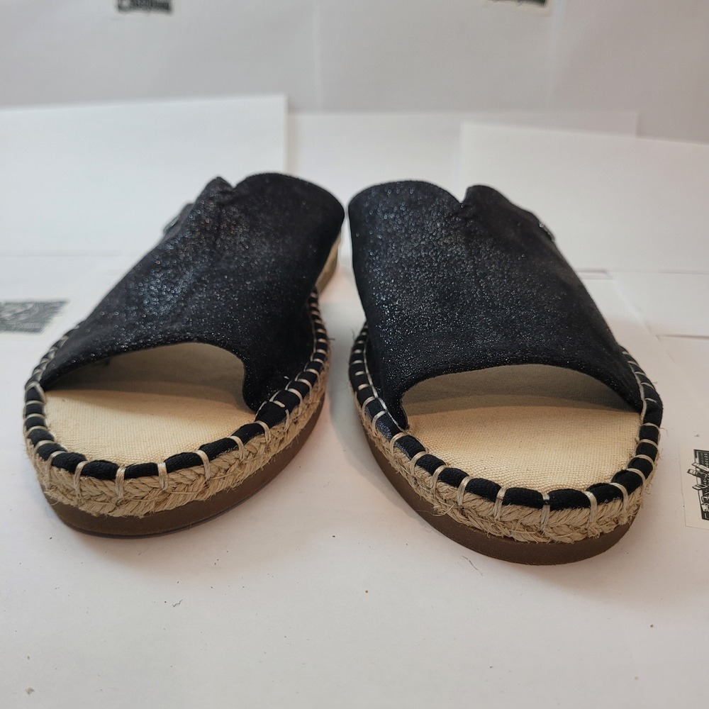Yellow Box Black Glitter Slide Sandals - Picture 12 of 16